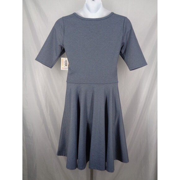 LuLaRoe Blue Nicole Dress Plus Size 2XL New - Picture 2 of 7